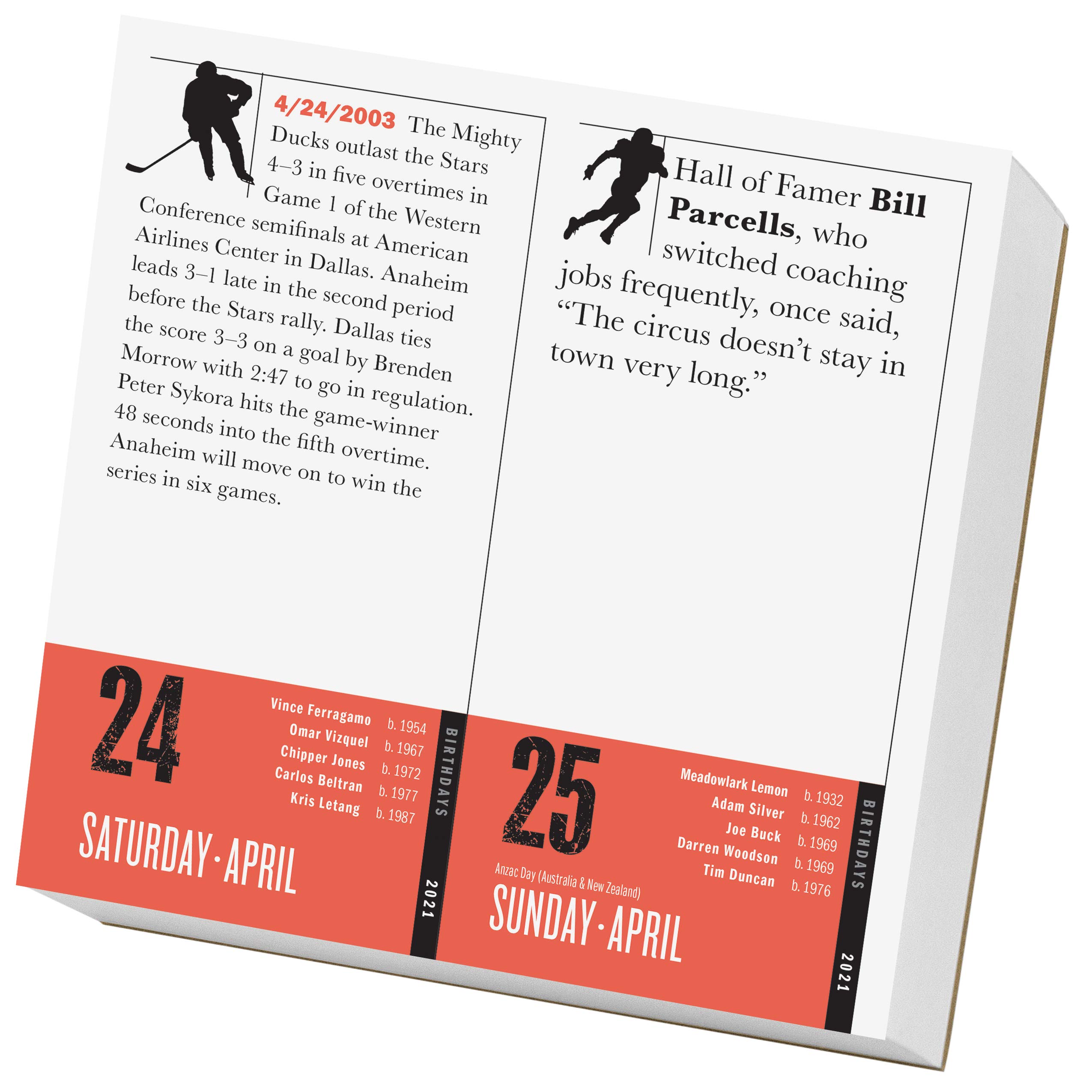 Official 365 Sports Facts-A-Year Page-A-Day Calendar 2024 | Daily Sports Trivia & Fun Facts | Perfect Gift for Sports Fans, Office Desk, or Home Decor