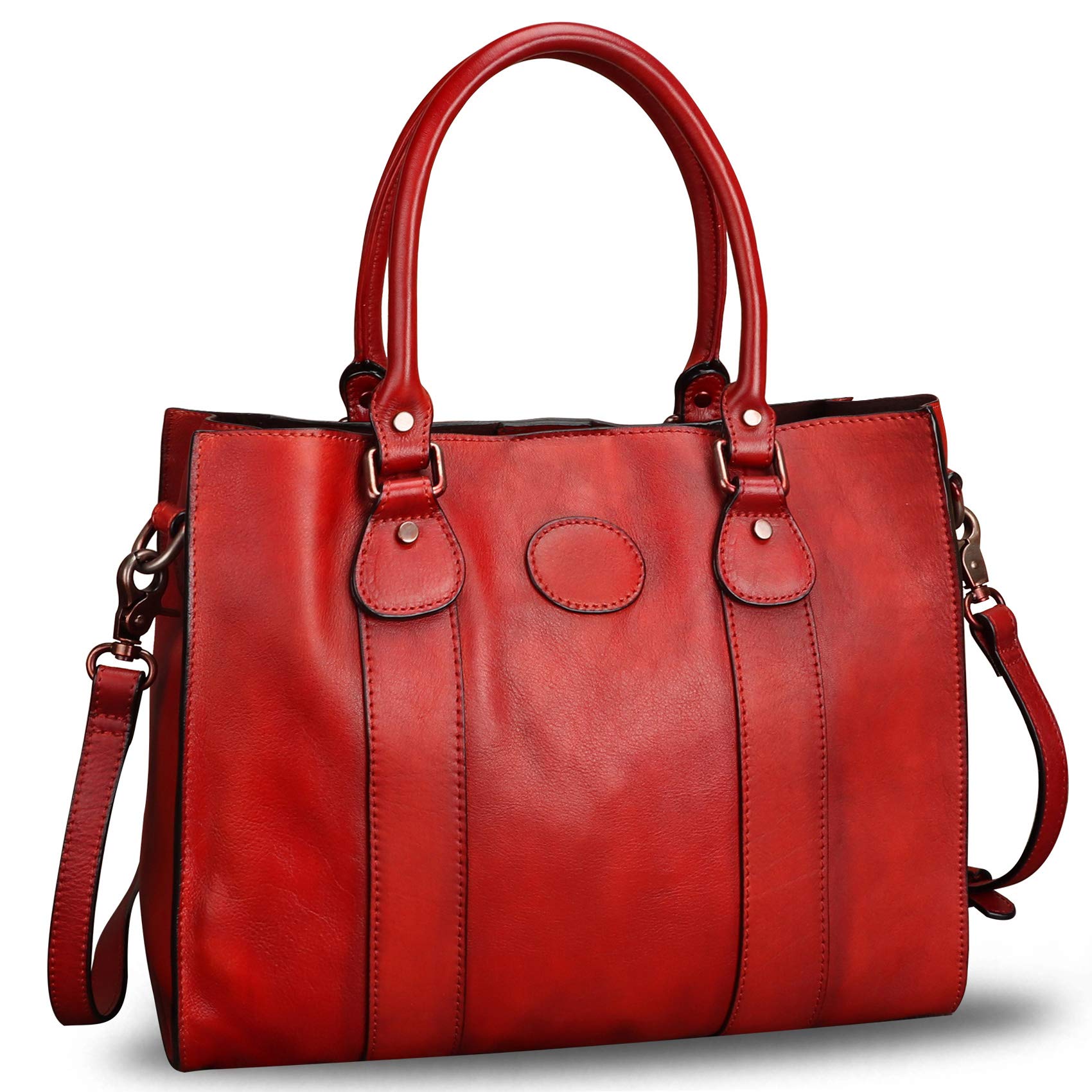 Genuine Leather Satchel Handbags for Women - Top Handle Shoulder Bag & Crossbody Tote Purse | Stylish Work Bag, Travel & Everyday Use