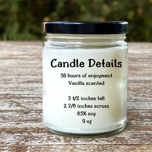 Vanilla Scented Romantic Candle - Light Me When You Want Intimacy - Funny Couples Gift for Date Night & Bedroom Ambiance