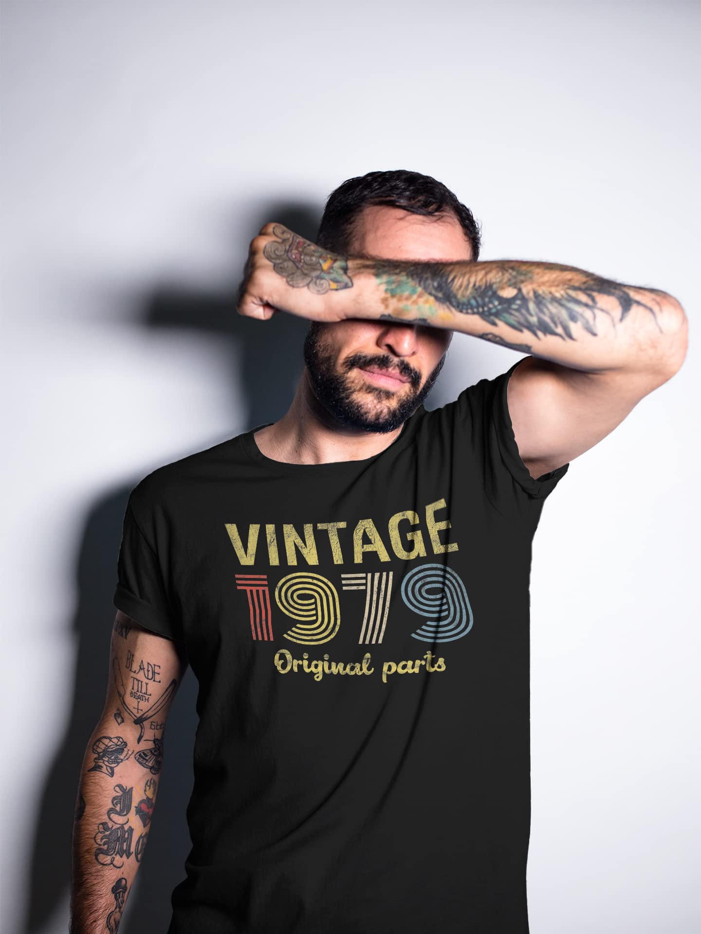 Vintage 1979 Retro 46th Birthday Gift for Men - Original Parts Themed T-Shirt - Perfect for 46th Birthday Party, Gag Gifts & Nostalgic Celebrations