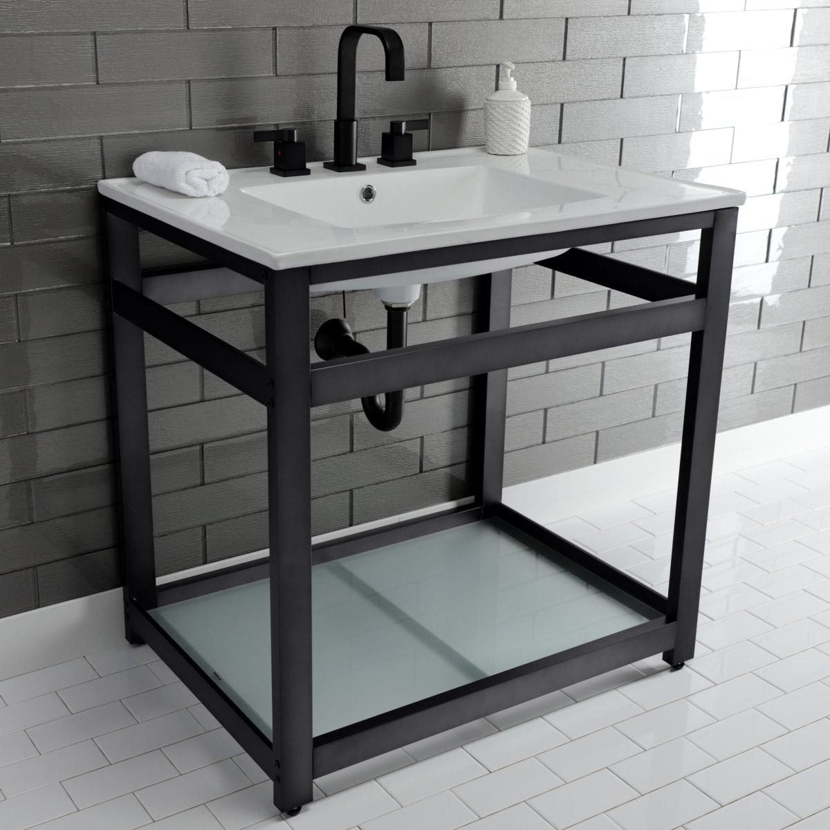 31 x 22 Inch White Ceramic Drop-in Bathroom Sink with 3 Hole Faucet - Perfect for Vanity, Powder Room & Guest Bath Installation