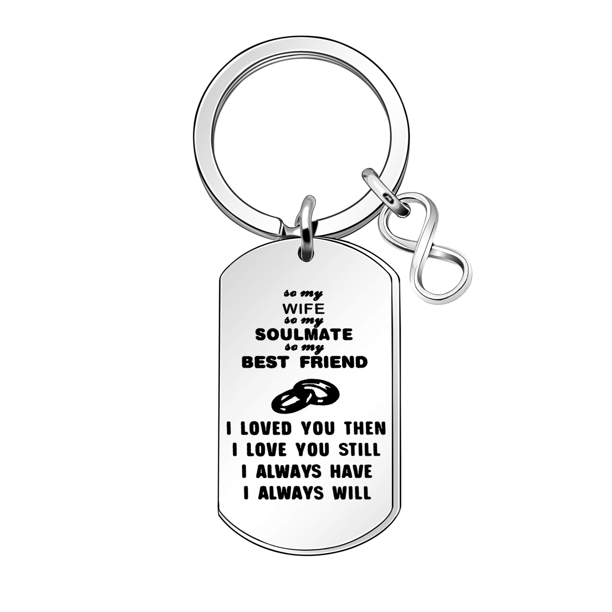 Personalized Husband & Wife Keychain Set - Anniversary, Birthday, Valentine's Day Gift for Couples - Romantic Key Rings for Him & Her - Perfect for Date Nights, Travel & Everyday Carry