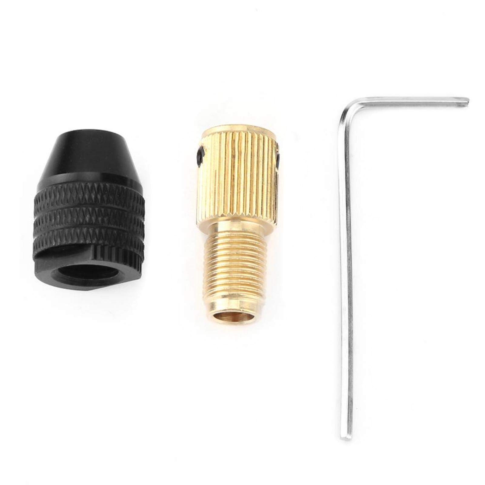 0.3-3.4mm Self-Tightening Mini Drill Chuck Adapter - 4 Sizes for Mini Power Drills & Electric Grinders (5mm Shaft) - Perfect for Precision DIY, Jewelry Making & Small Craft Projects