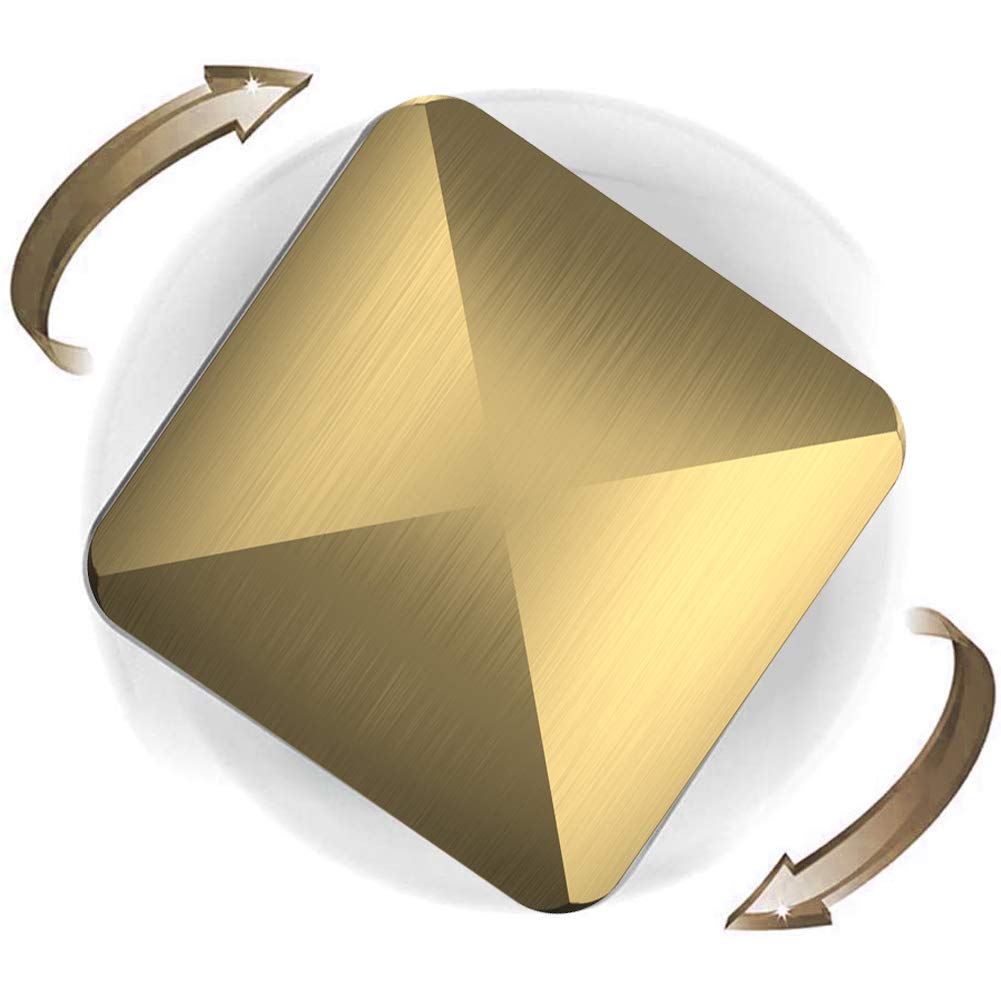 Kinetic Desk Spinning Toy - Metal Fingertip Stress Reliever, Office Decompression Gadget with Smooth Rotation (Gold) | Perfect for Office Work, Study Breaks & Anxiety Relief