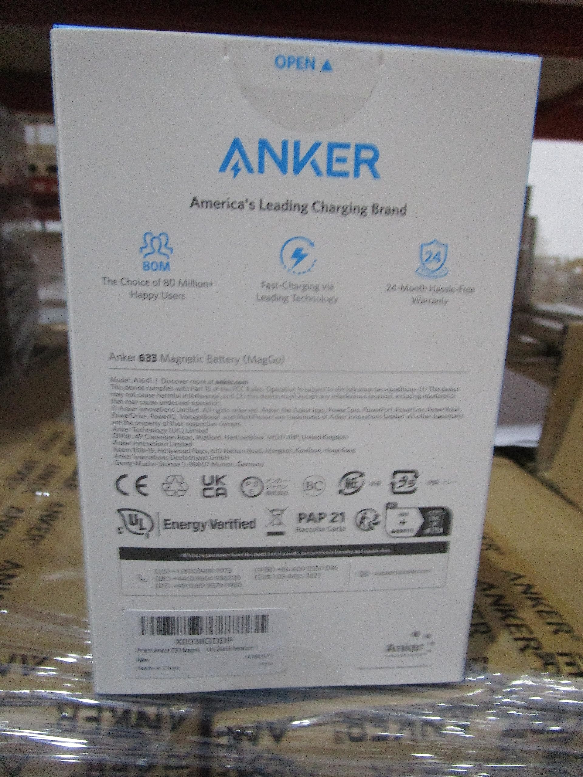 Anker 633 Magnetic Battery - 10,000mAh Foldable Wireless Portable Charger with Stand | 20W USB-C PD Power Bank | Magsafe-Compatible for iPhone 16/15/14/13/12 Series | Perfect for Travel, Office & On-the-Go Charging