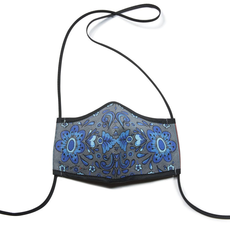 Blue Floral Face Mask (2 Pack) - Reusable & Breathable Fabric for Daily Use, Travel, and Outdoor Activities