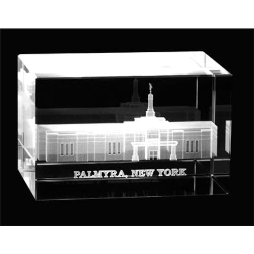 Crystal Cube Desk Decor - LDS Temple Paperweight for Office & Home | Christian Gift, Palmyra New York Inspired | Perfect for Work Desks, Bookshelves & Spiritual Spaces