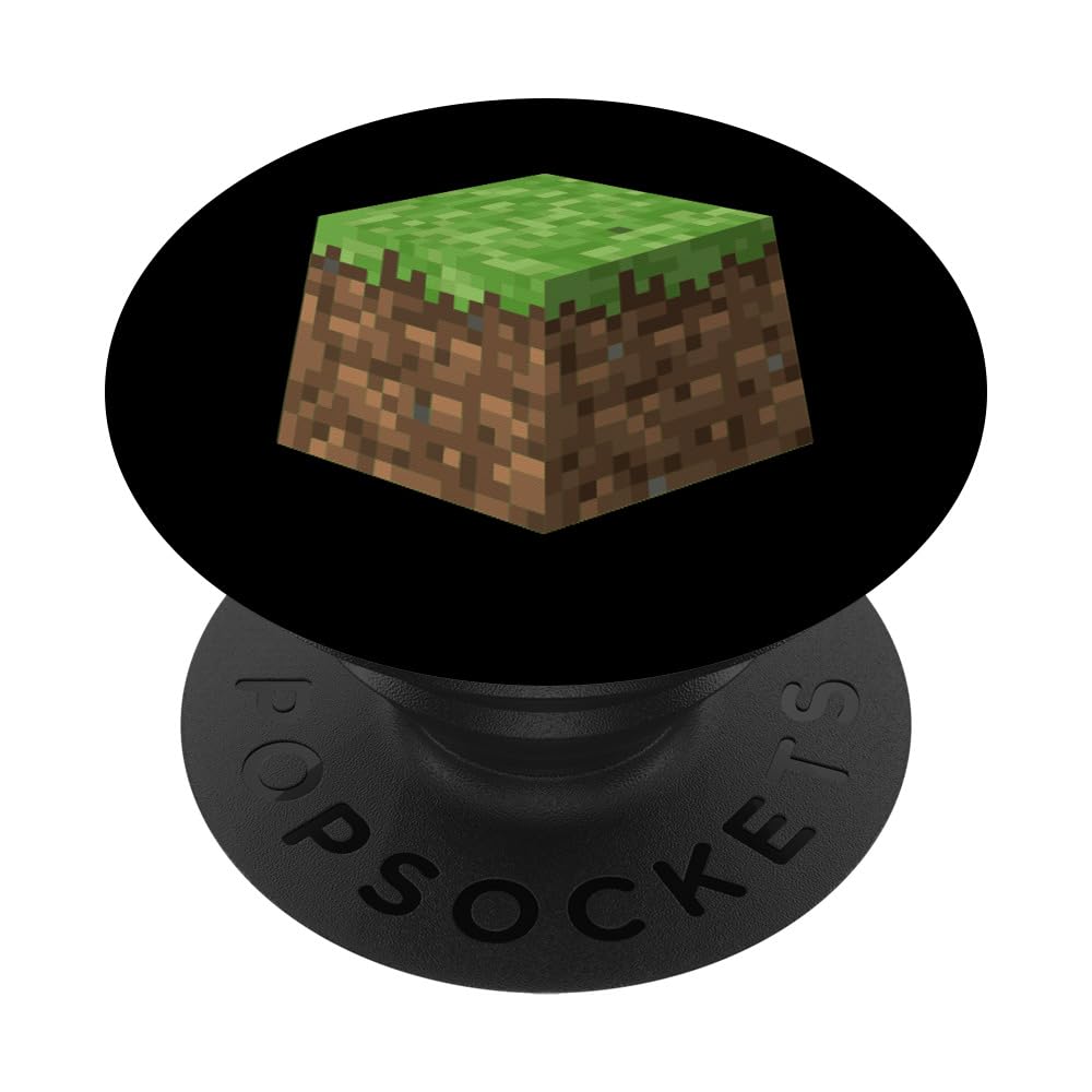 Pixel Cube Gamer Gaming PopSocket - Adhesive PopGrip for Phones & Tablets - Perfect for Kids, Boys & Girls - Gaming Accessories for Mobile Devices - Great for School, Travel & Gaming Sessions