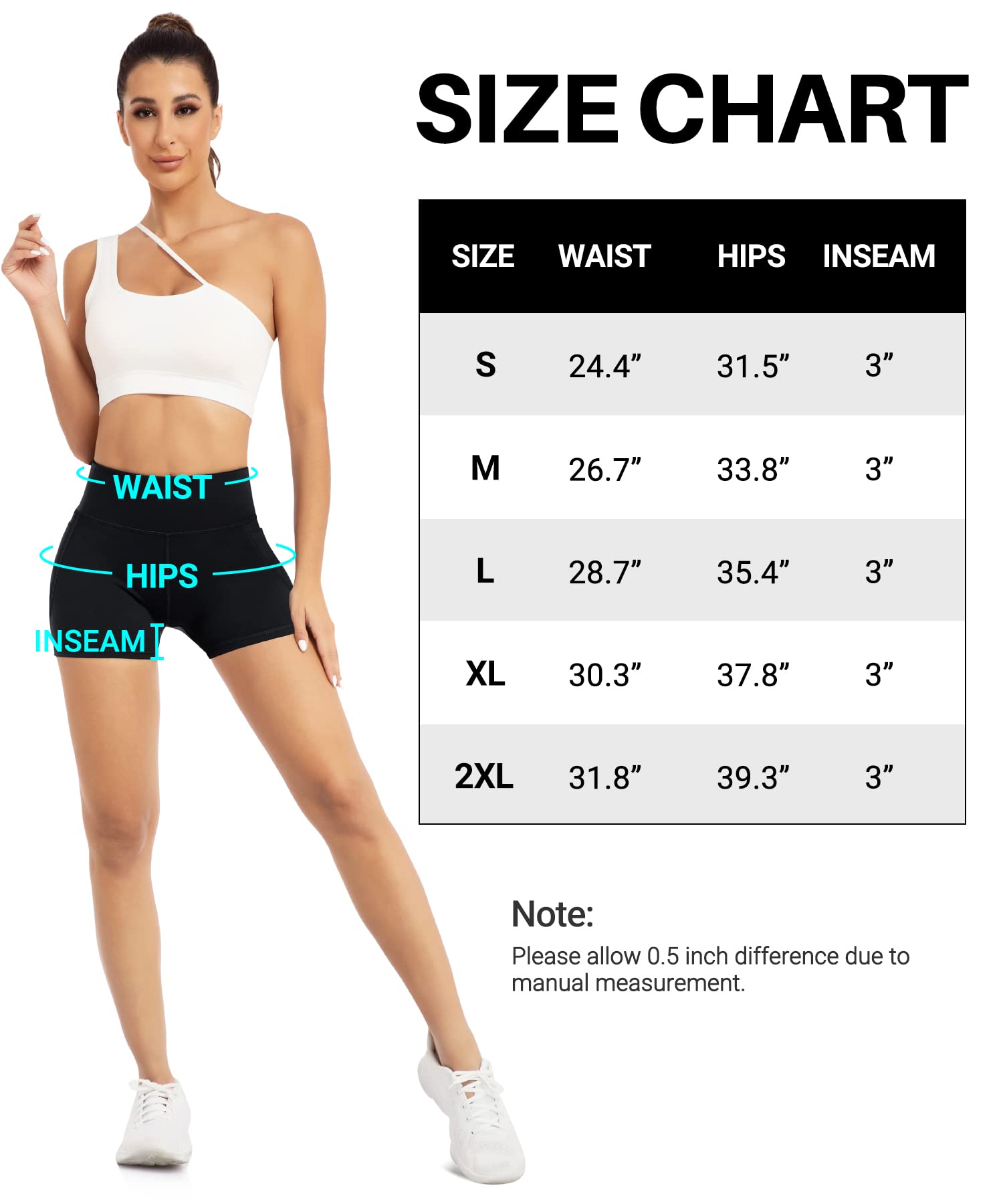 MIRITY Women's High Waisted Biker Shorts - 4 Pack Workout Shorts for Yoga, Running, Gym & Volleyball | Spandex Athletic Shorts with Pockets | Perfect for Fitness, Lounge & Casual Wear