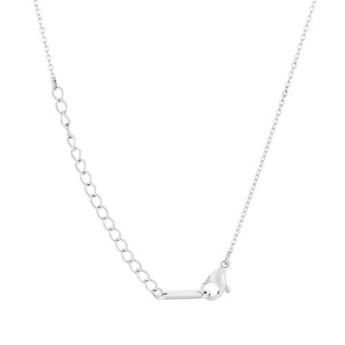Elaina Rhinox Rhodium Plated Stainless Steel Initial Necklace for Women - Personalized Letter Pendant Jewelry Gift for Mom, Wife, Girlfriend | Birthday, Anniversary, Valentine's Day Present
