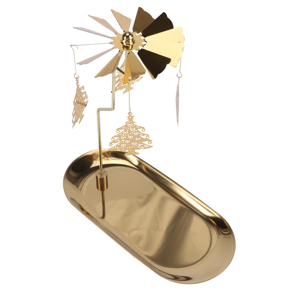 ABOOFAN Christmas Tree Tray Candle Holder - Festive Rotating Candle Stand with Iron Base for Holiday Decor, Aromatherapy & Tabletop Display - Perfect for Xmas Home Decor, Party Centerpiece & Relaxing Ambiance