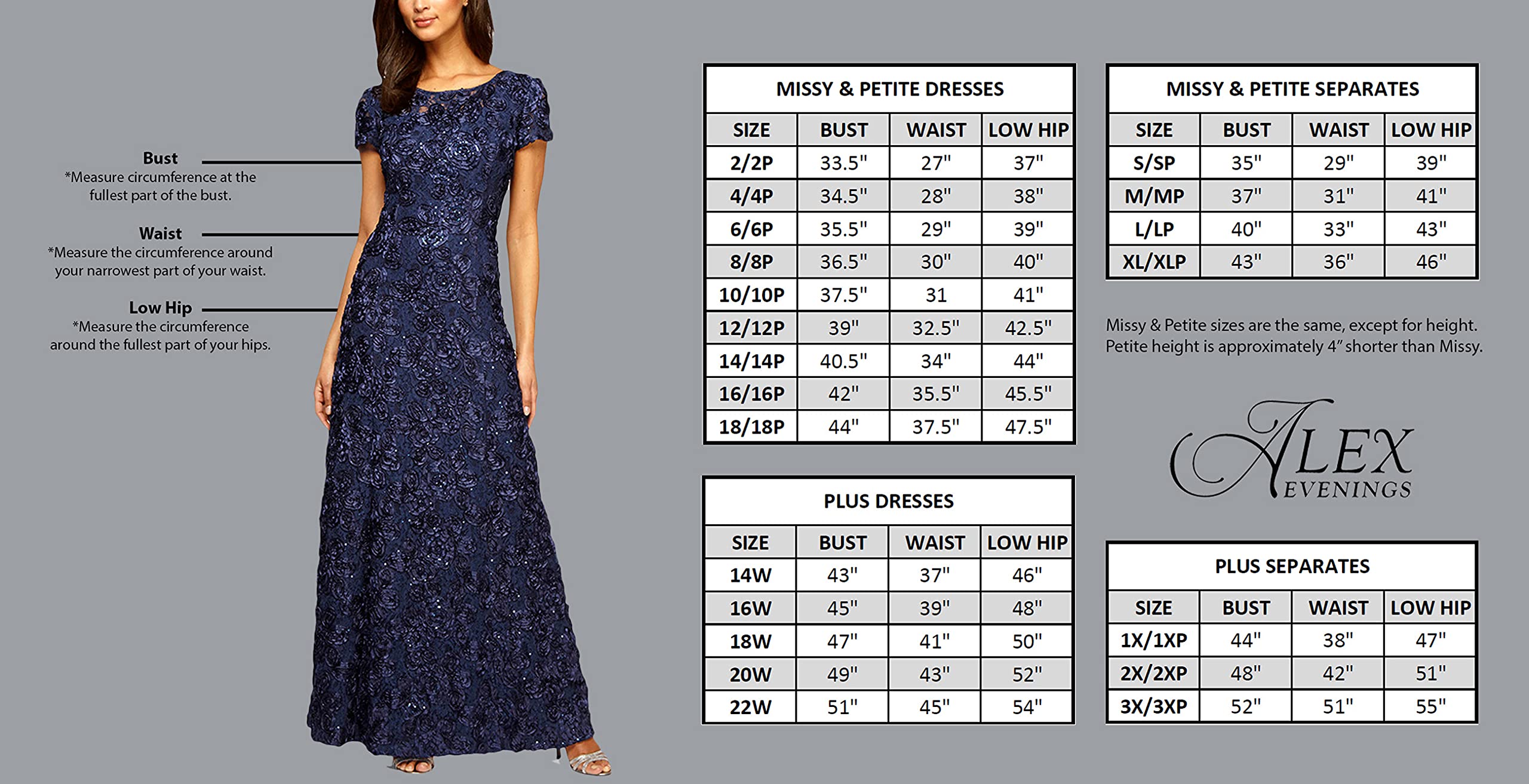 Alex Evenings Women's Slim Fit Long Side Ruched Mother of The Bride Dress with Cascade Ruffle Skirt - Formal Evening Gown for Weddings, Galas & Special Occasions (Petite & Regular Sizes)