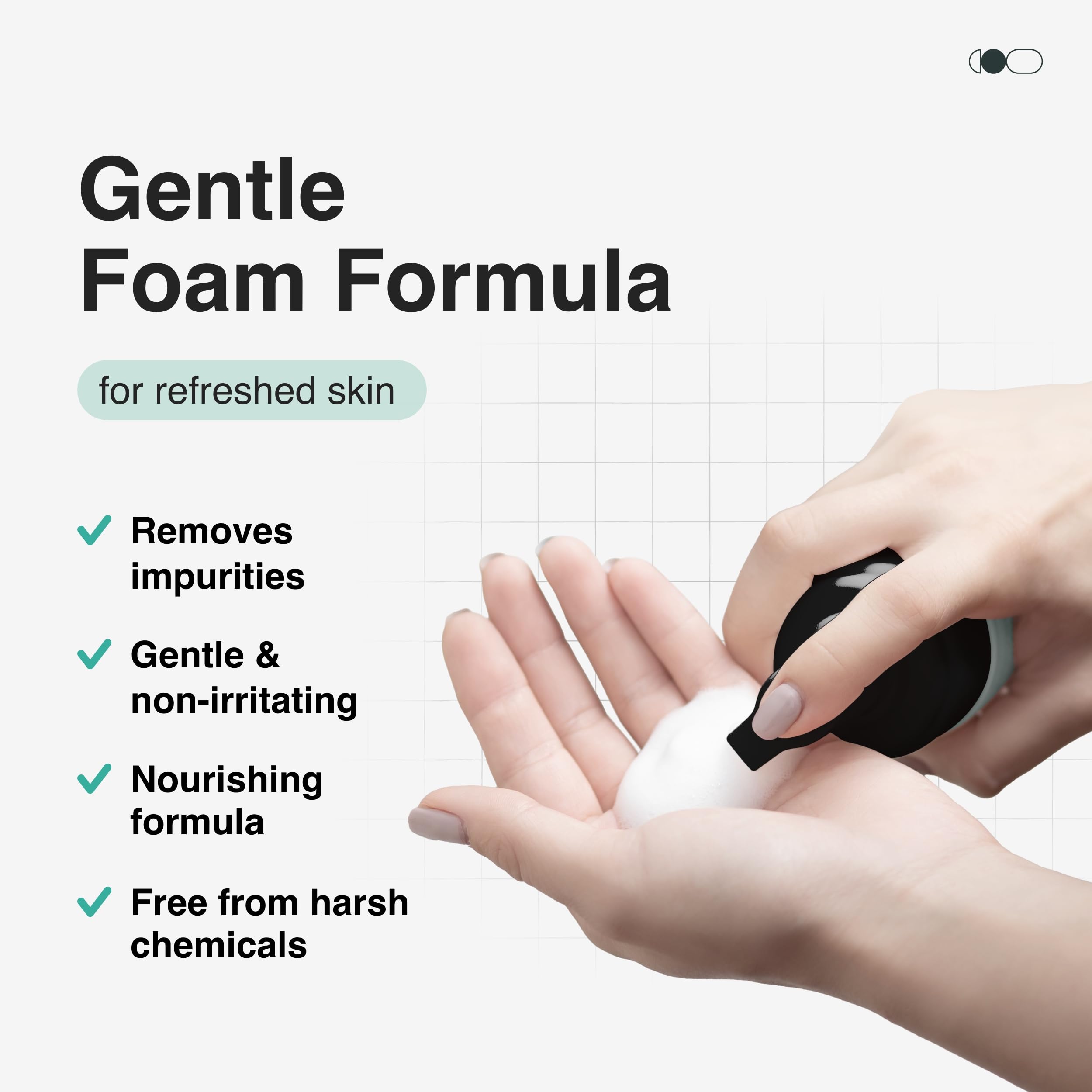 Cureskin Gentle Cleanse Brightening Face Wash with Lactic Acid AHA | Foam Cleanser for Women & Men | Daily Skincare for Acne, Dark Spots & Glowing Skin | Perfect for Morning & Night Routine
