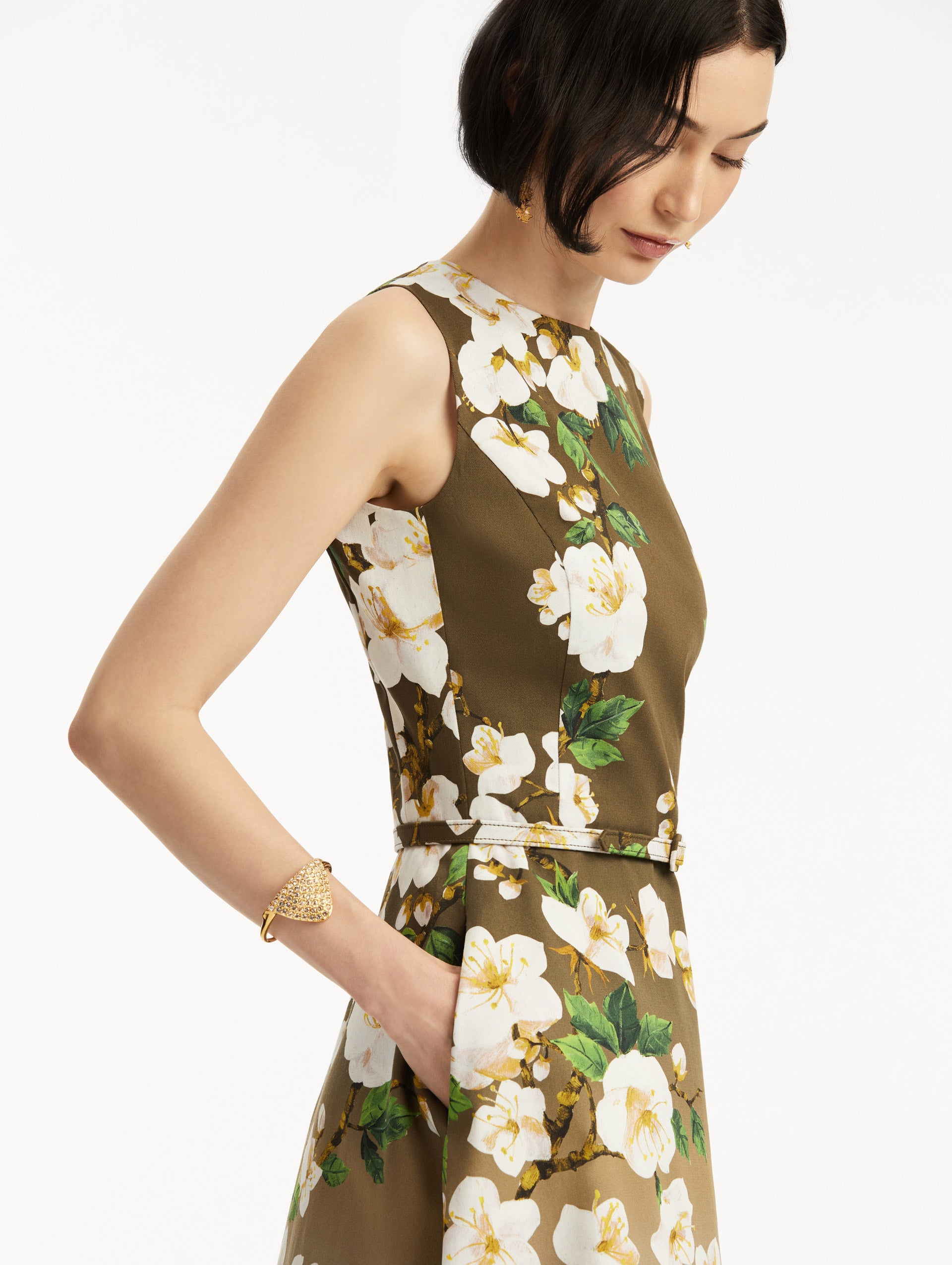 Ombré Cherry Blossom Floral Print Dress for Women - Spring Summer Casual Maxi Dress for Beach, Wedding & Party Occasions