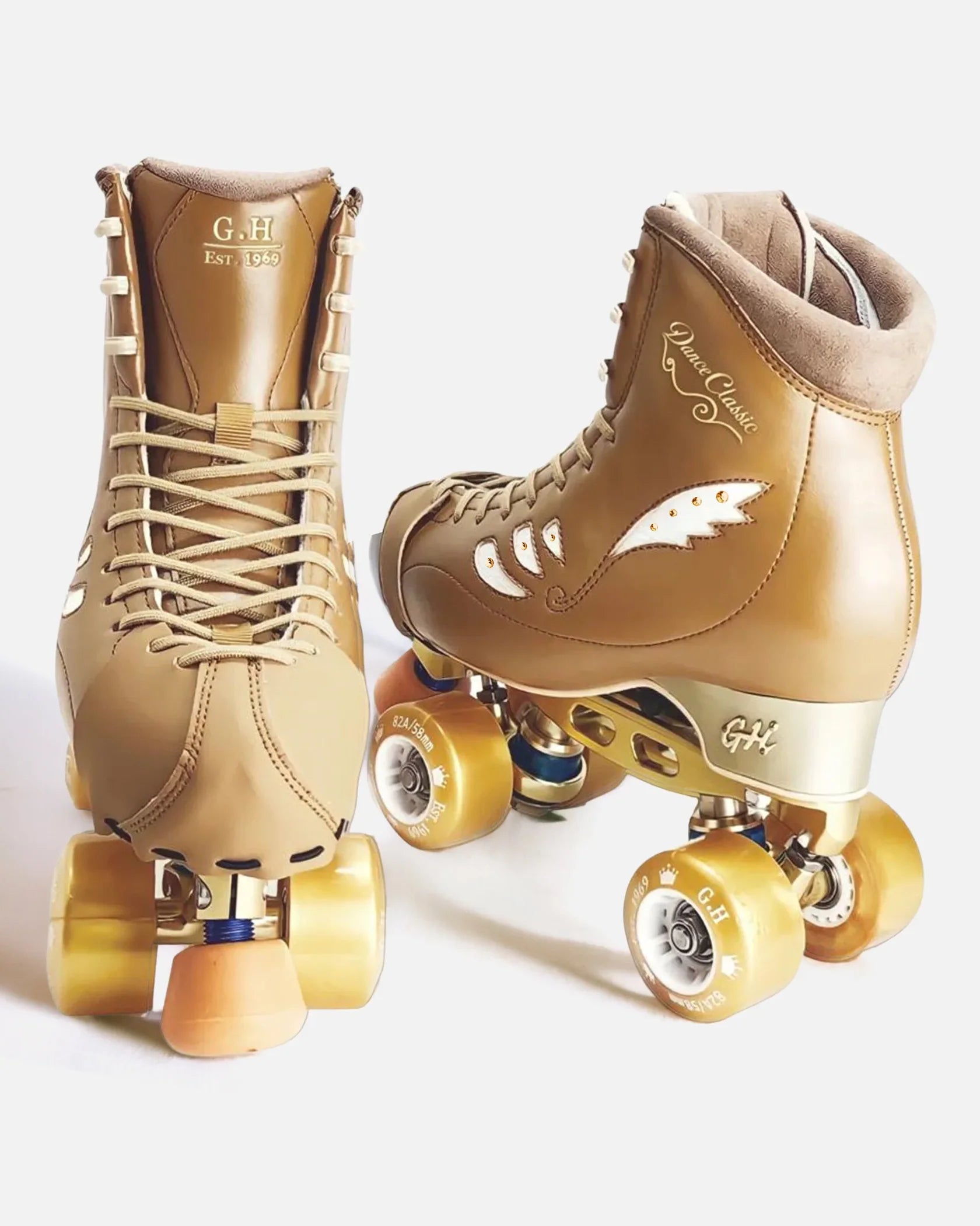 GH Dance Classic Quad Roller Skates for Adults - Vanguard & Jaboco Frame Options - Perfect for Roller Dance, Rink Skating & Artistic Performances