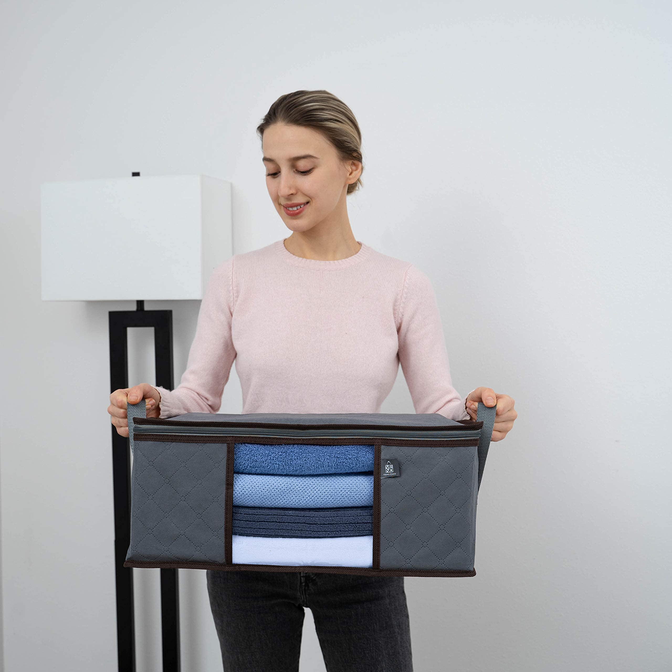VENO 13-Pack Vacuum Storage Bags for Clothes, Blankets & Bedding - Space Saving Organizer for Seasonal Wardrobe, Travel & Home Closet Organization (Multiple Sizes)
