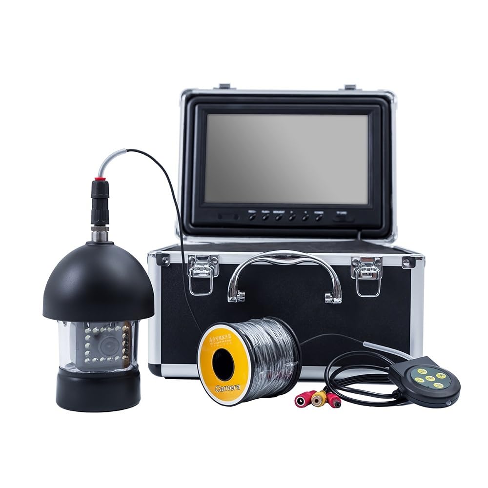**Underwater Fishing Camera with DVR - 360° Rotatable HD Fish Finder for Ice, Lake, Sea & Kayak Fishing - Detachable 15m Cable & Video Recording System - Perfect for Ice Fishing, Boat Angling & Underwater Exploration**