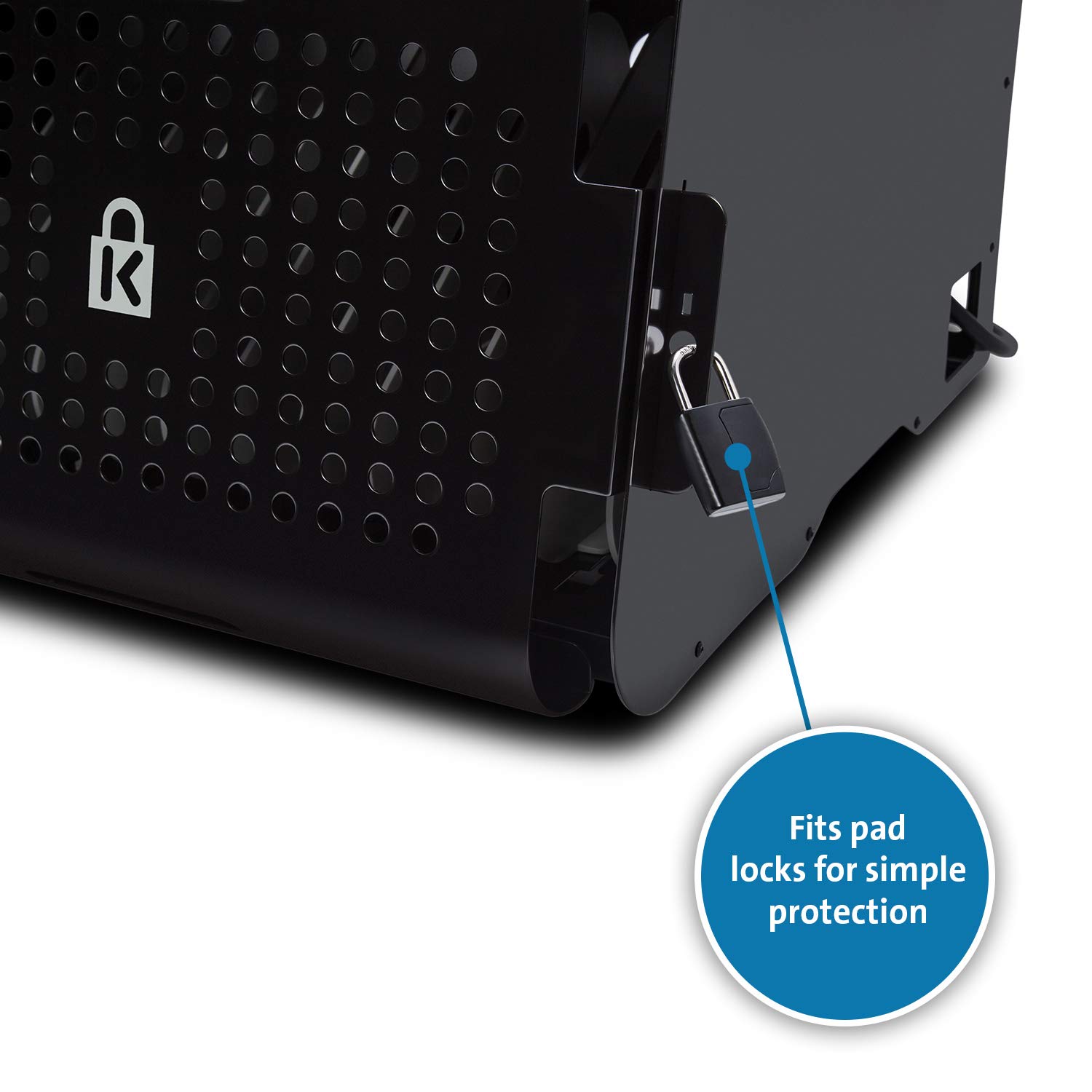 Kensington K62880NA Universal Tablet & Laptop AC Lock & Charge Station with Master Lock Combination - Secure Charging Solution for Office, School, or Public Spaces