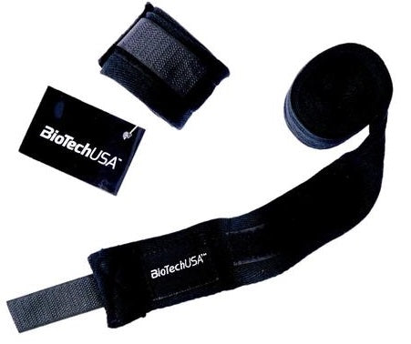 BioTechUSA Bedford 2 Wrist Wraps for Weightlifting & Powerlifting - 3.5m Black Support Wrist Straps - Gym Accessories for CrossFit, Bodybuilding & Strength Training