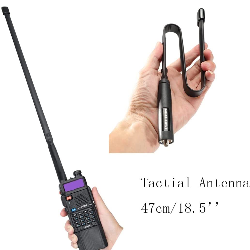 Baofeng UV-5R Plus 8W Dual Band VHF/UHF Ham Radio 2 Pack - Long Range Two Way Radios for Adults with High Gain Antenna, Programming Cable & Earpiece - Ideal for Outdoor Adventures, Emergency Communication, and Tactical Operations