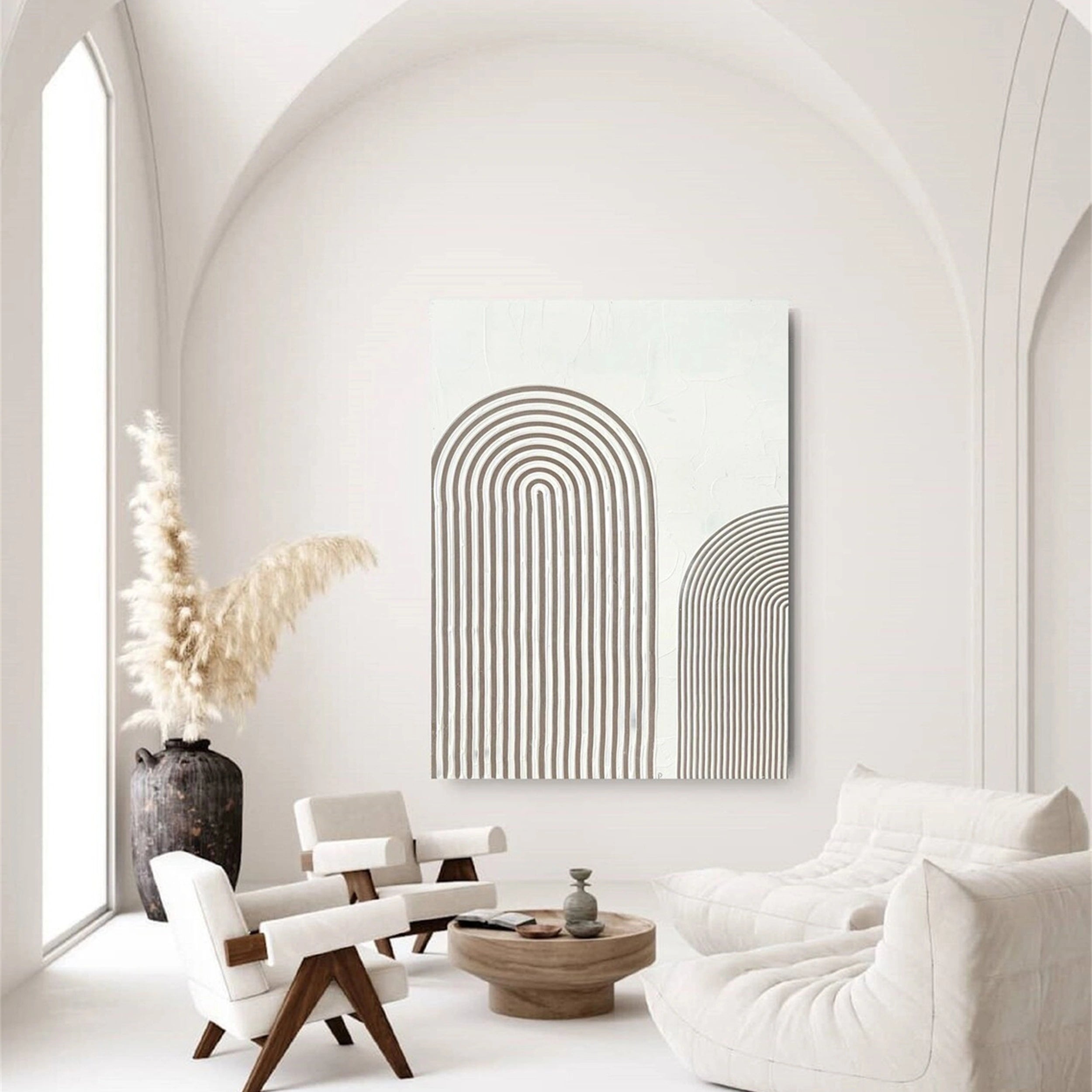 Beige & Brown Abstract Wall Art Print #BB078 - Modern Home Decor for Living Room, Bedroom & Office