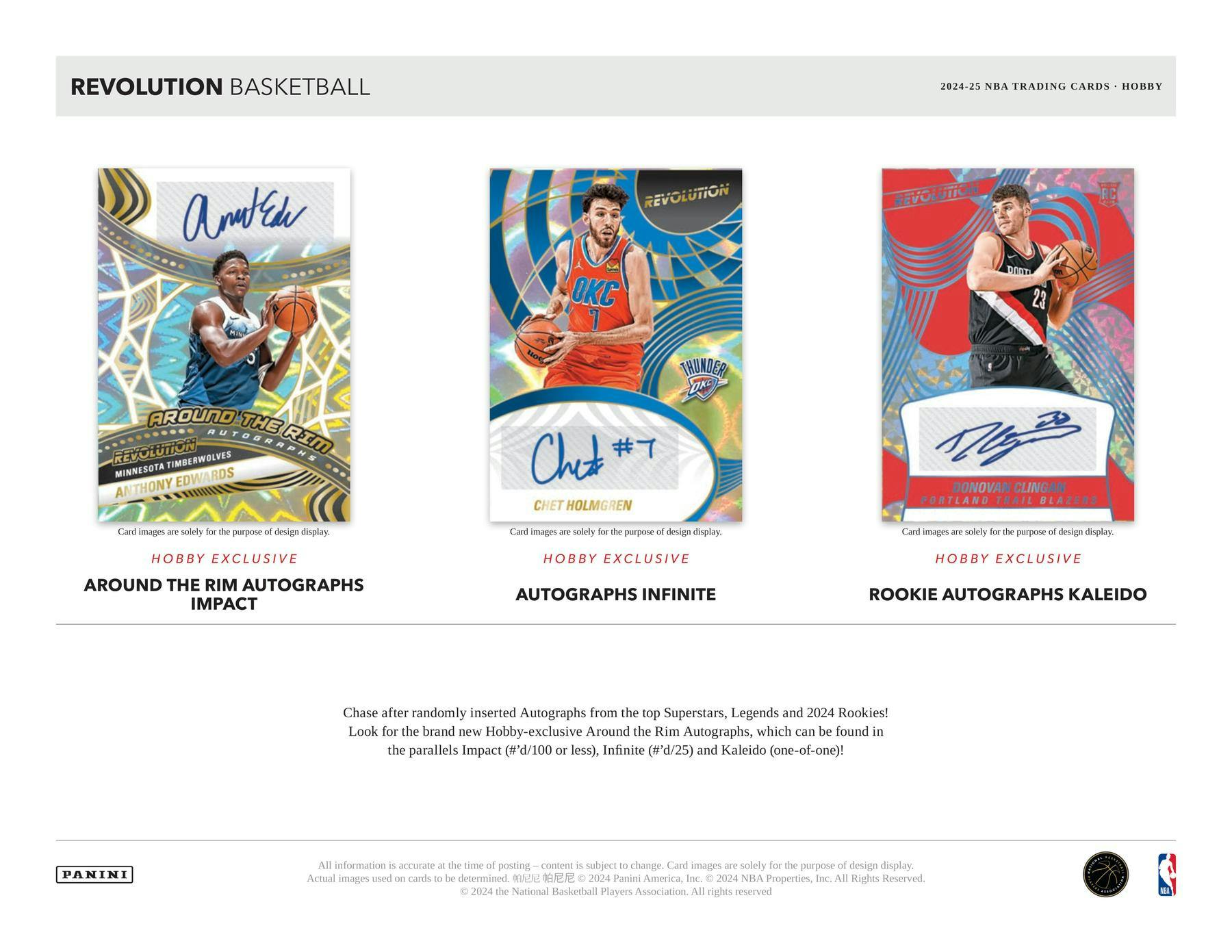 2024-2025 Panini Revolution Basketball Hobby Box - 24 Packs with Autographs & Memorabilia Cards - Collectible NBA Trading Cards for Fans & Investors - Perfect for Card Shows, Gifts, and Investment Portfolios