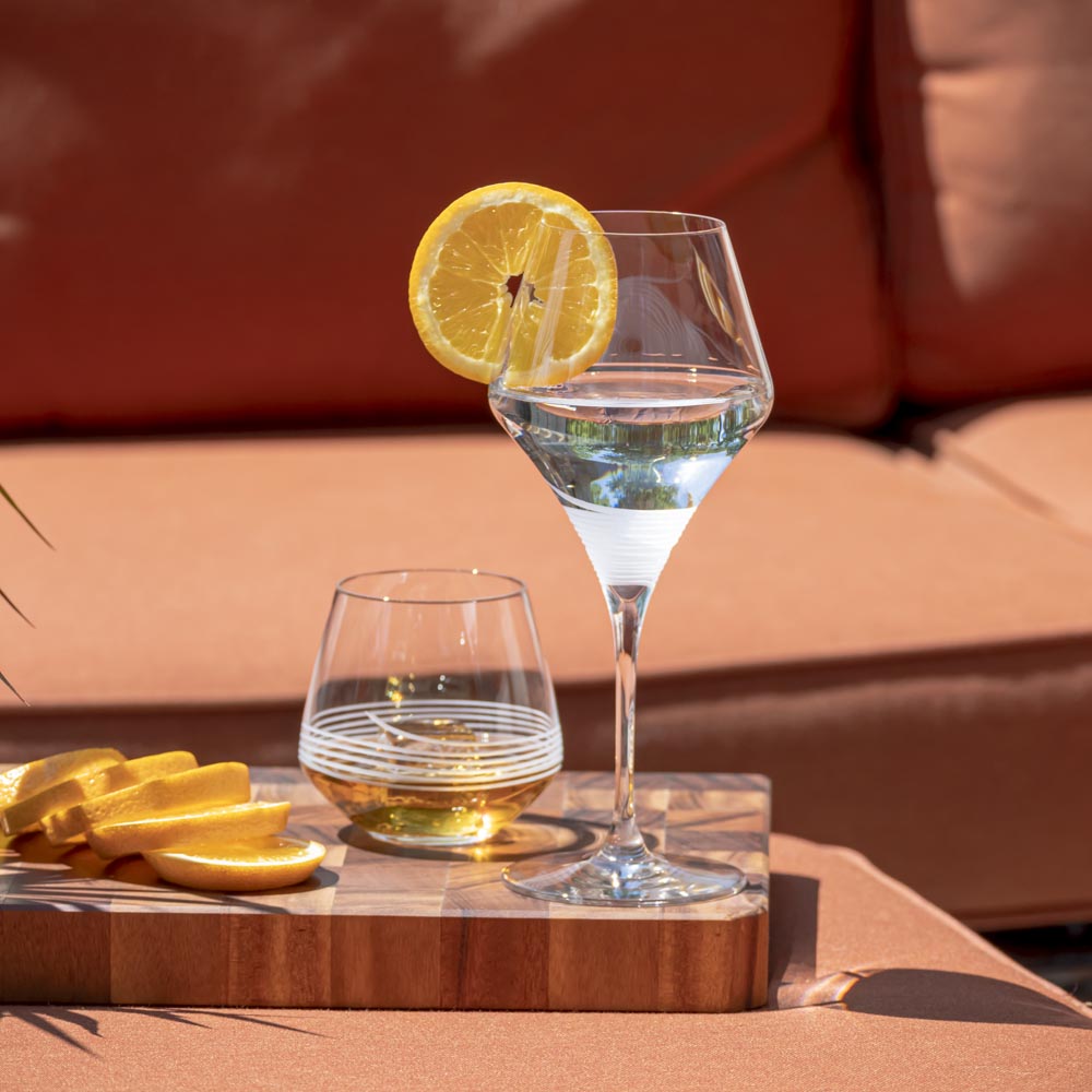 Vintage Mid Century Modern 17oz Cocktail Glass Set - 12 Pack Stemmed Martini Glasses for Wine, Cocktails & Entertaining - Perfect for Home Bar, Dinner Parties & Gifts
