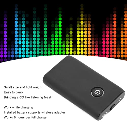 Goshyda Bluetooth 5.0 Transmitter and Receiver 2-in-1 Wireless Adapter with 3.5mm AUX, HiFi Stereo Sound for TV, PC, CD Player, Home Theater - Perfect for Wireless Audio Streaming at Home or Office