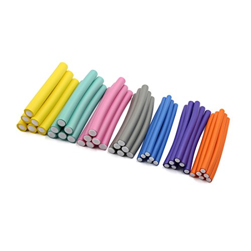 42pcs Soft Foam Hair Curlers for DIY Styling - Flexible Twist Wave Curly Maker Tools for Long & Short Hair - Perfect for Home Salon, Party & Wedding Hairstyles