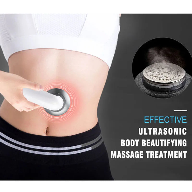 Professional Ultrasound Cavitation & EMS Fat Burner Machine - Body Slimming Massager for Weight Loss, Anti-Cellulite Treatment with Galvanic Infrared Technology | Home Use & Spa Treatment for Tummy, Arms, Thighs