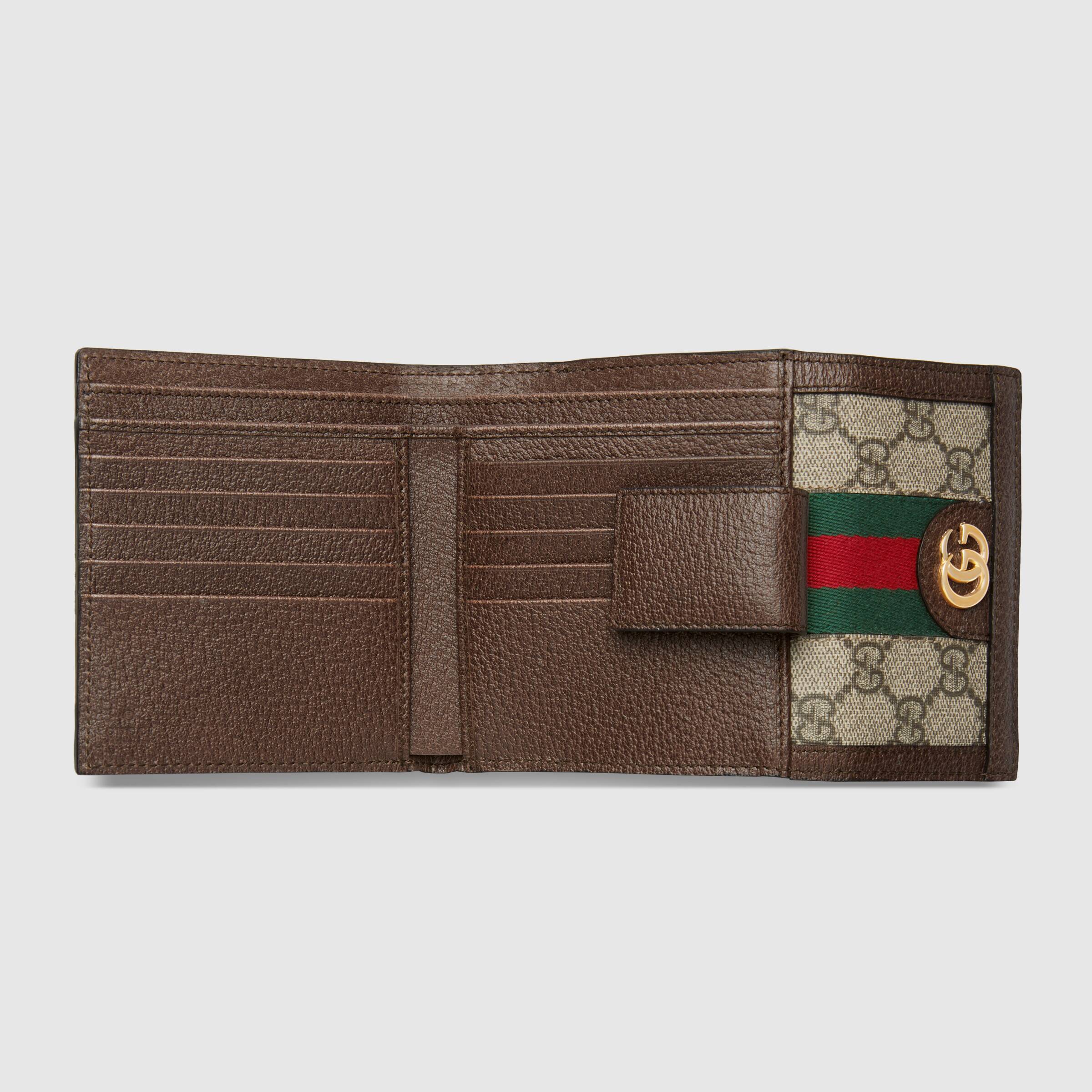 Gucci Ophidia GG French Flap Wallet for Women - Luxury Leather Card Holder with GG Monogram - Perfect for Everyday Use, Travel & Gifting