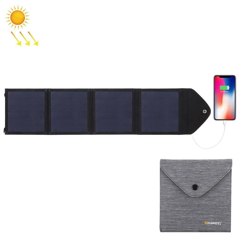 Portable Solar Charger with Single USB Port - Waterproof & Lightweight for Outdoor Activities, Camping, Hiking, Fishing, and Emergency Power Backup