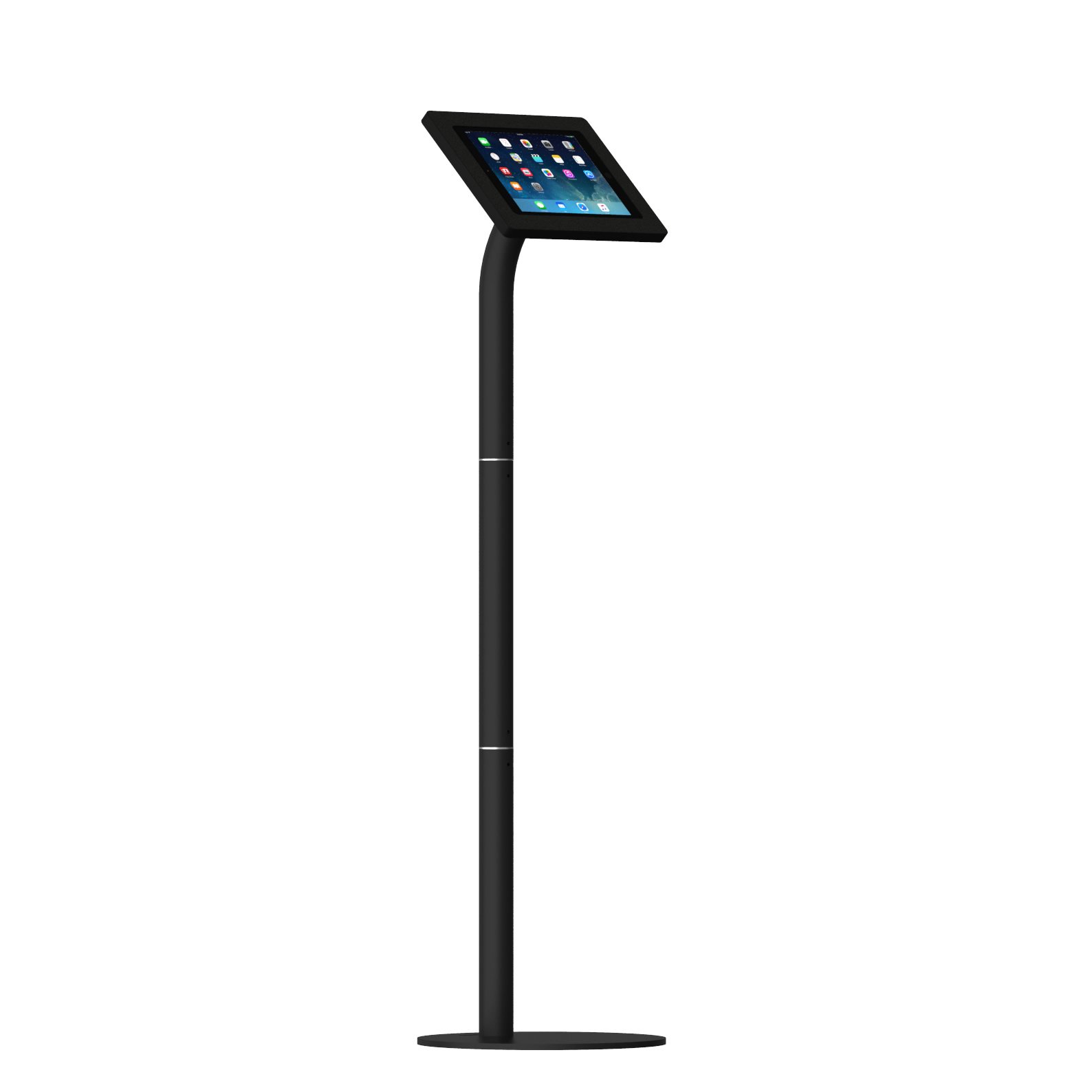 VidaMount iPad Floor Stand with Black Enclosure - Compatible with iPad 9.7 (5th/6th Gen), iPad Pro 9.7