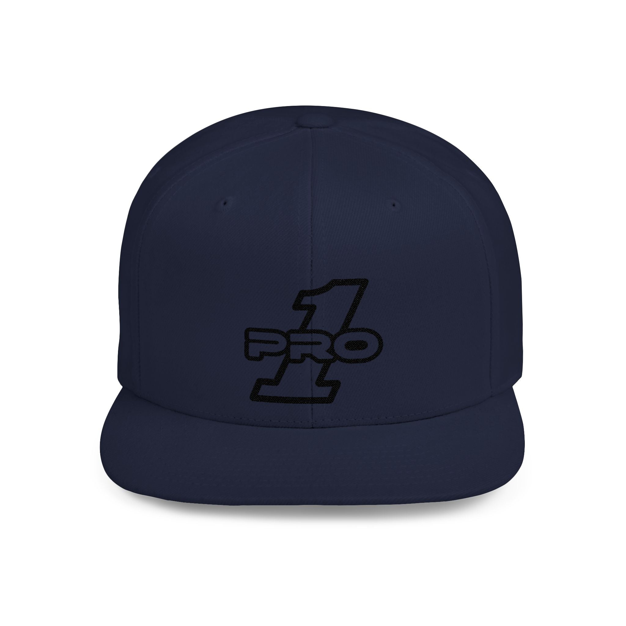 PRO 1 Custom Embroidery Logo Flat Bill Snapback Hat - Adjustable Baseball Cap for Men & Women - Perfect for Sports, Streetwear & Fashion