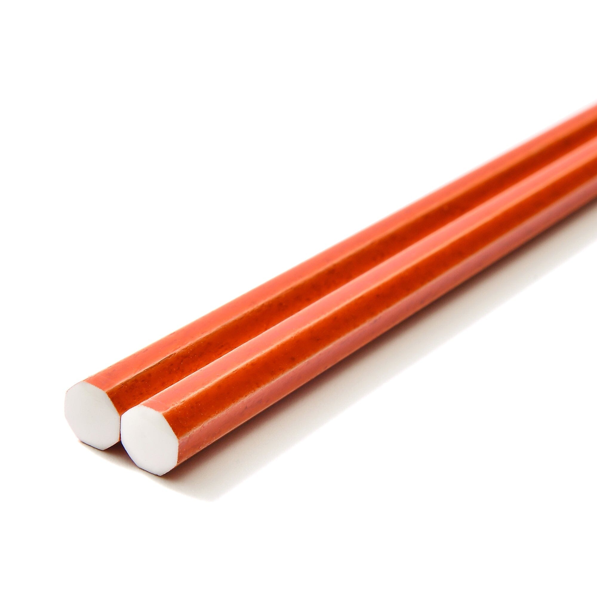 Premium Octagon Orange Wood Chopsticks - Elegant & Durable Asian Dining Utensils for Sushi, Ramen, and Home Cooking