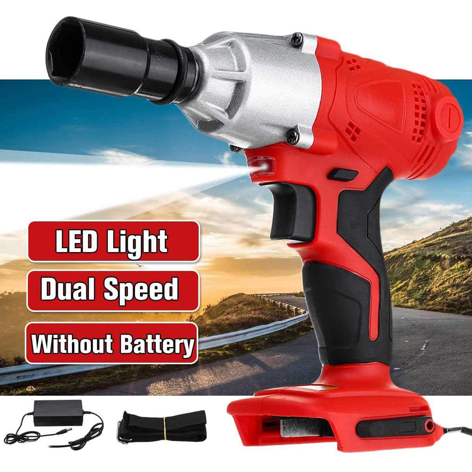 Best Electric Wrench with Lithium Battery - Cordless Power Tool for Woodworking, Construction & DIY Projects | Impact Wrench, Jackhammer & Charging Socket Wrench Kit | Perfect for Home Repair, Automotive Work & Professional Use