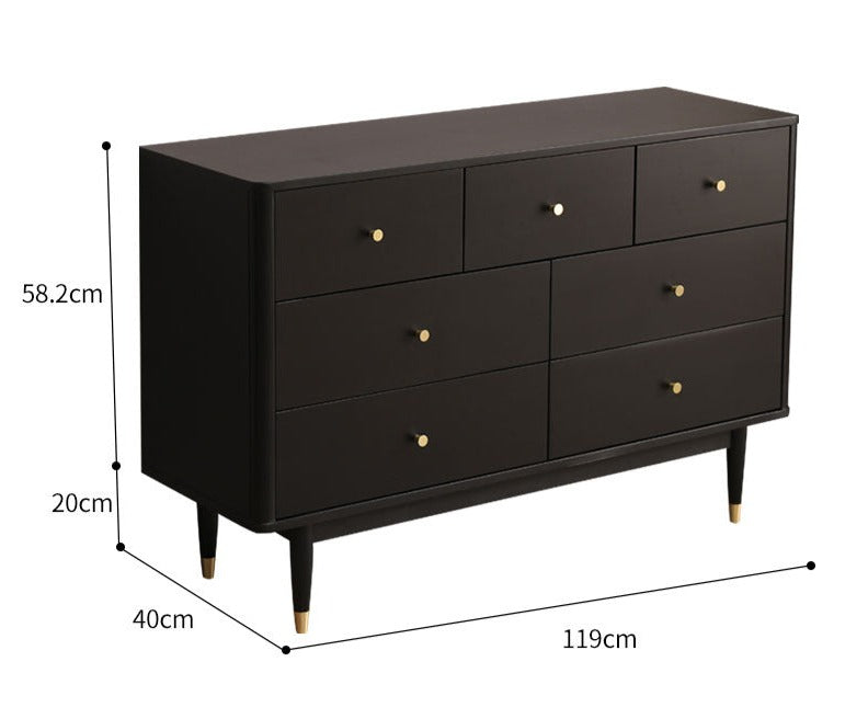 Black 7 chest of drawers