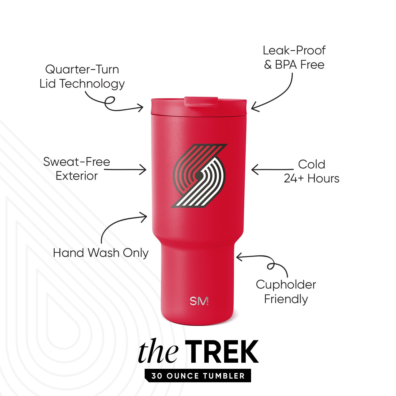 NBA Trek Insulated Stainless Steel Tumbler with Flip Lid - 20oz Leakproof Travel Mug for Coffee, Tea & Cold Drinks - Perfect for Gym, Office & Outdoor Adventures