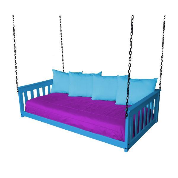 VersaLoft Mission Hanging Daybed with Chain - Outdoor Hammock Swing Bed for Patio, Garden, Backyard Relaxation and Boho Decor