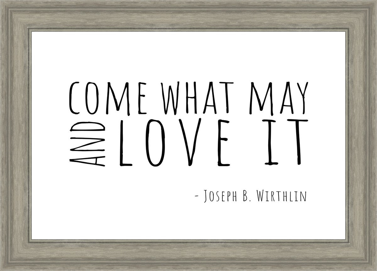 Come What May By Paige Tilly - Inspirational Wall Art Decor for Home, Office & Gift Giving | Motivational Quote Print for Living Room, Bedroom & Workspace