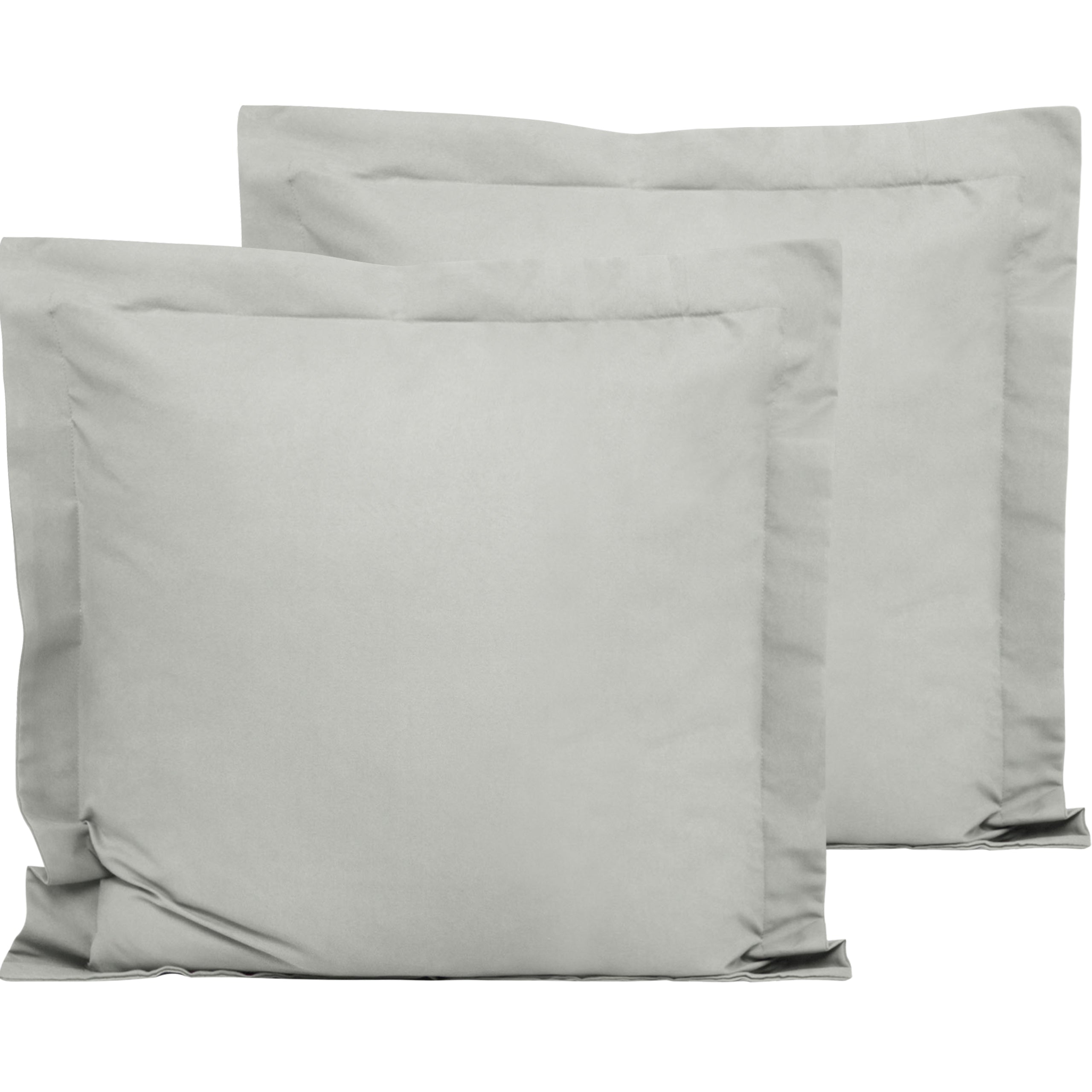 NTBAY 2 Pack 100% Soft Microfiber Square Pillow Shams 20x20 Inches - Hypoallergenic & Wrinkle-Free Bedding for Couch, Sofa, Bedroom Decor (White) - Perfect for Home, Hotel, and Guest Room Use