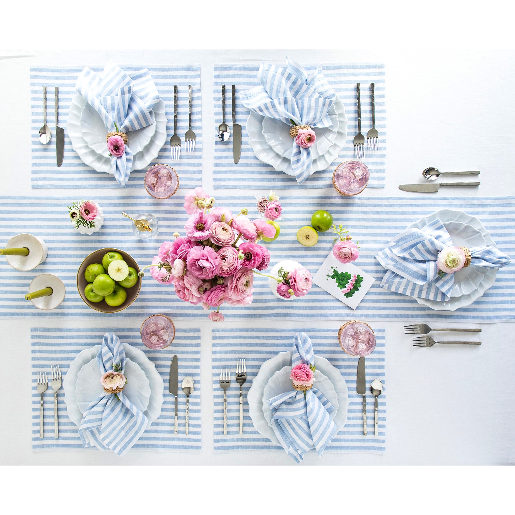 Amalfi Stripe Table Runner - Elegant Dining Decor for Weddings, Parties & Holiday Tablescapes
