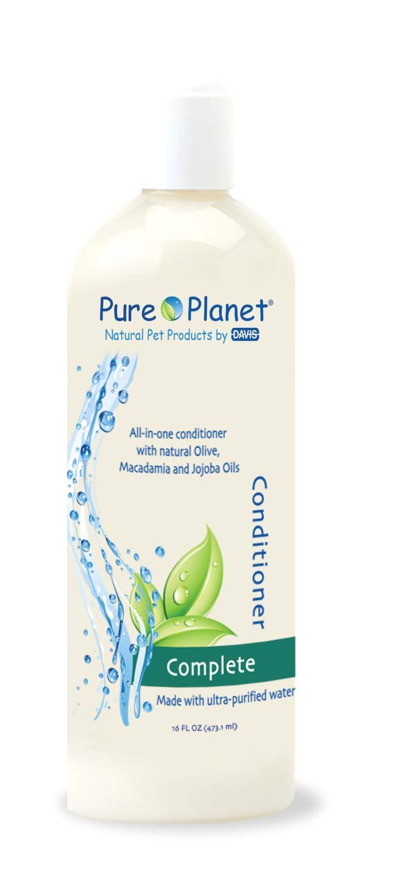 Davis Pure Planet Complete Conditioner for Dogs & Cats - 16 oz | Natural & Organic Pet Hair Care | Detangling & Moisturizing for Healthy Coats | Perfect for Bathing & Grooming at Home