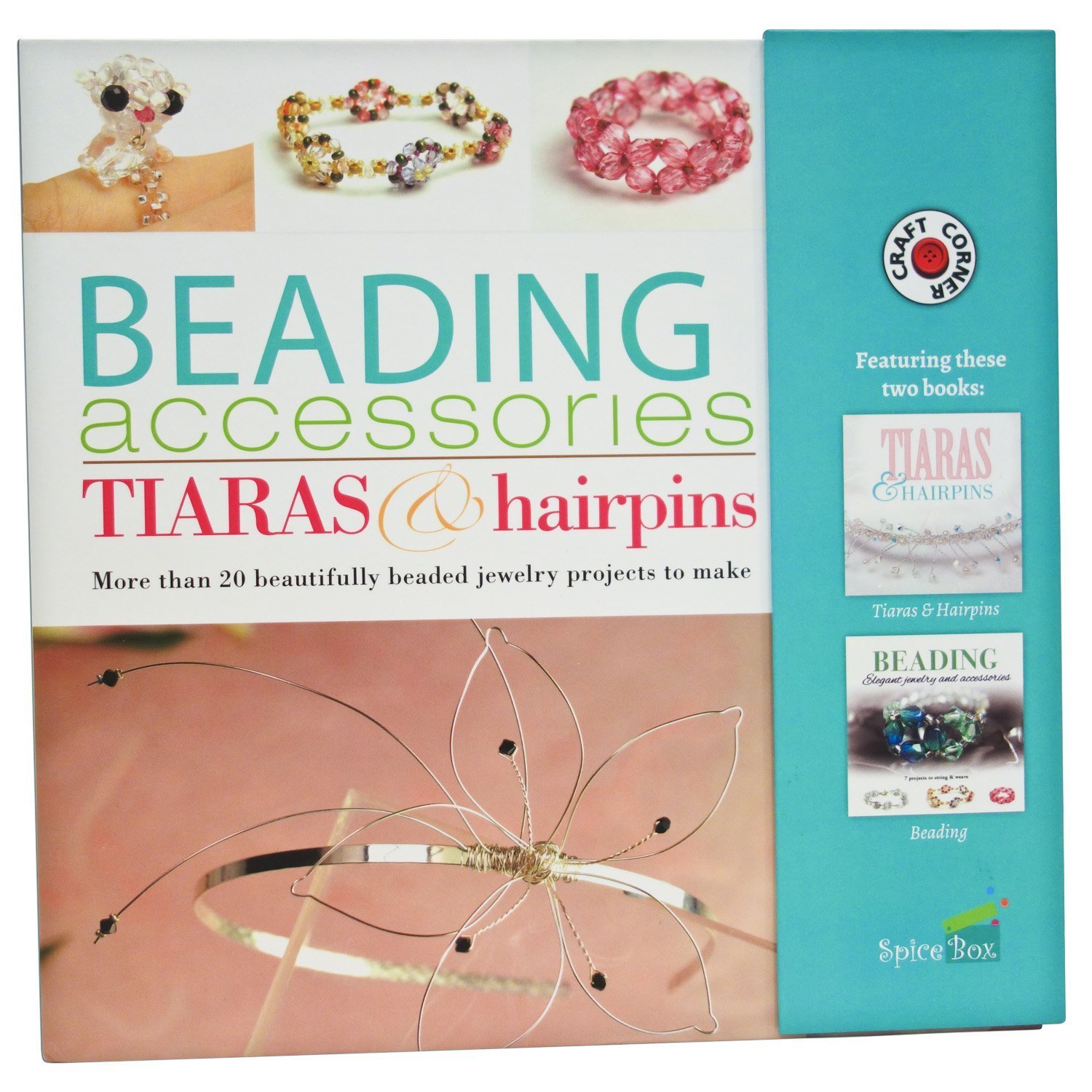 SpiceBox Books Jewelry Making Kit for Kids & Beginners - 200+ Beads, Charms & Supplies - DIY Bracelet, Necklace & Earrings Craft Set - Creative Gift for Girls & Teens - Arts & Crafts Activity for Parties, Birthdays & Home Fun