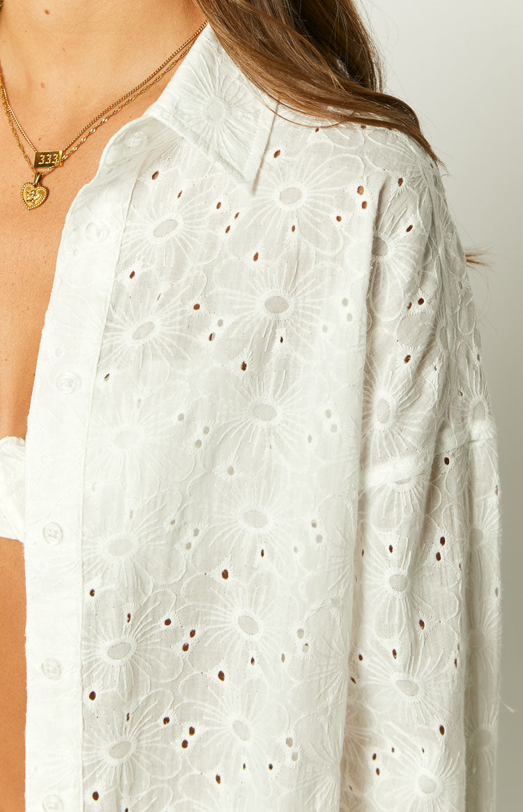 Elegant Ash White Button-Up Blouse for Women - Perfect for Office, Casual & Formal Wear | Stylish & Comfortable Top for Work & Everyday Outfits