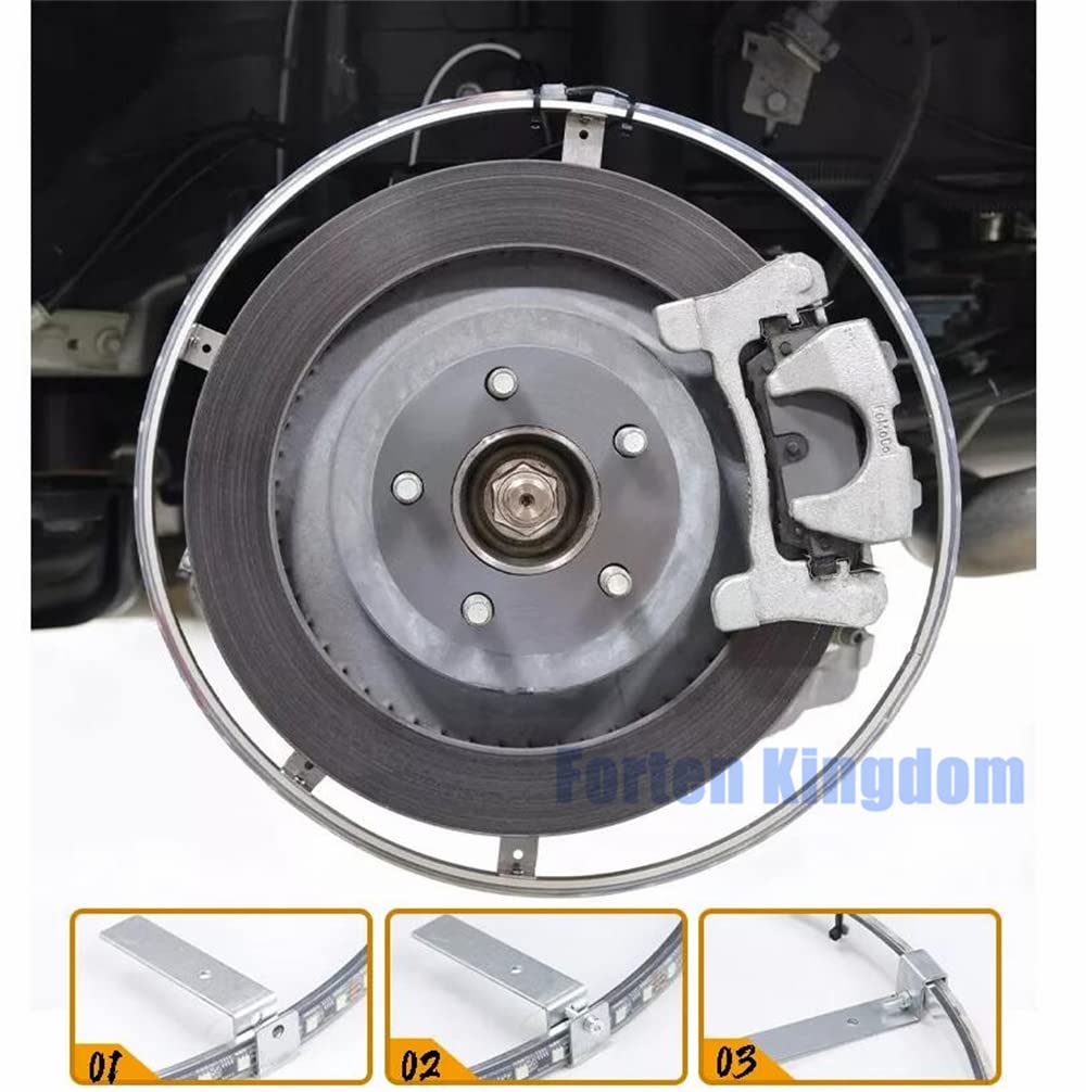 17 Inch LED Wheel Ring Lights for Cars & Trucks - Multiple Color Modes, Universal Fit (21-28 Inch Tires) - Enhance Night Driving & Customize Your Ride
