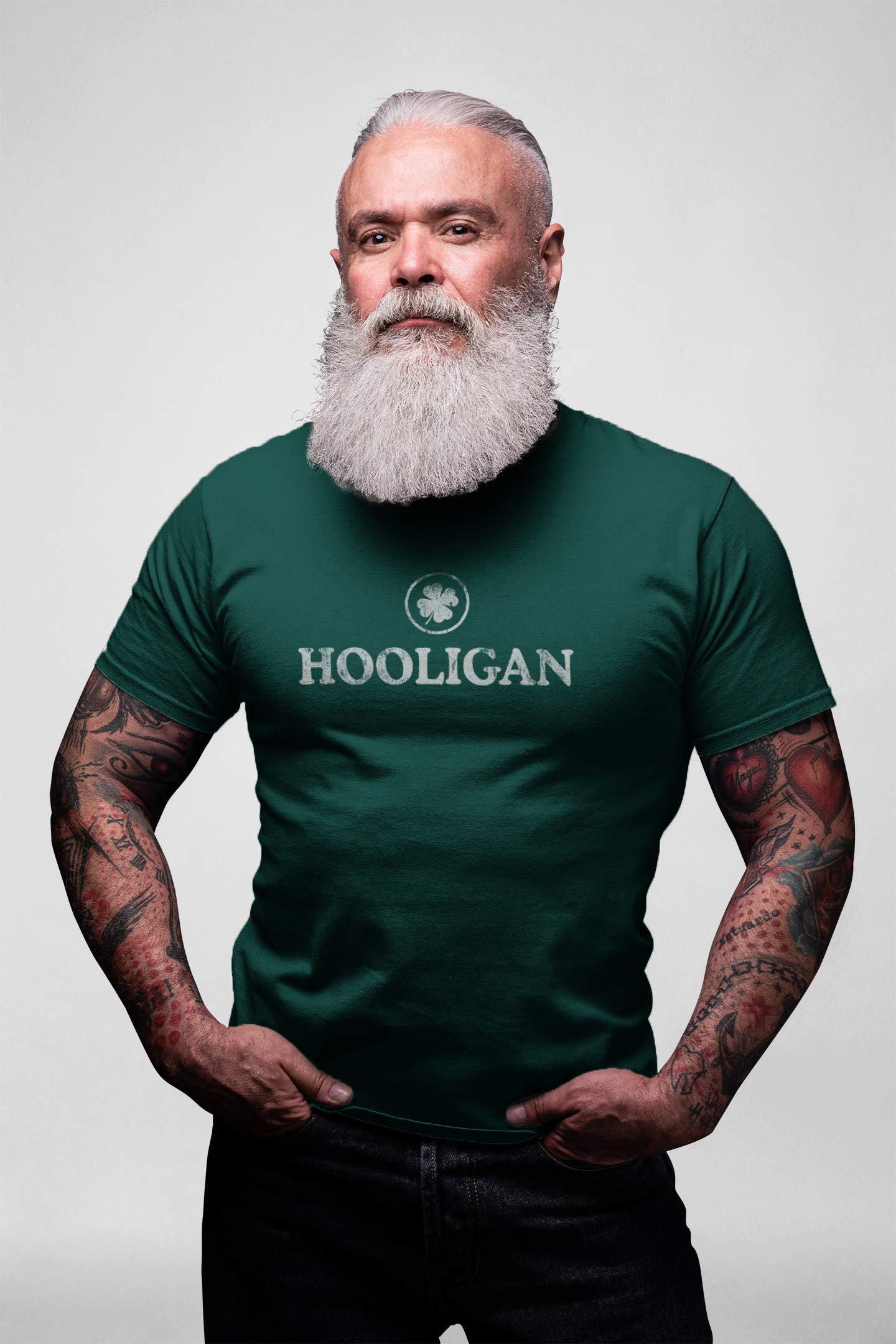 Distressed Vintage St. Patrick's Day T-Shirt - Irish Hooligan Graphic Tee for Men & Women | Pub Crawl, Irish Festival & Holiday Party Outfit