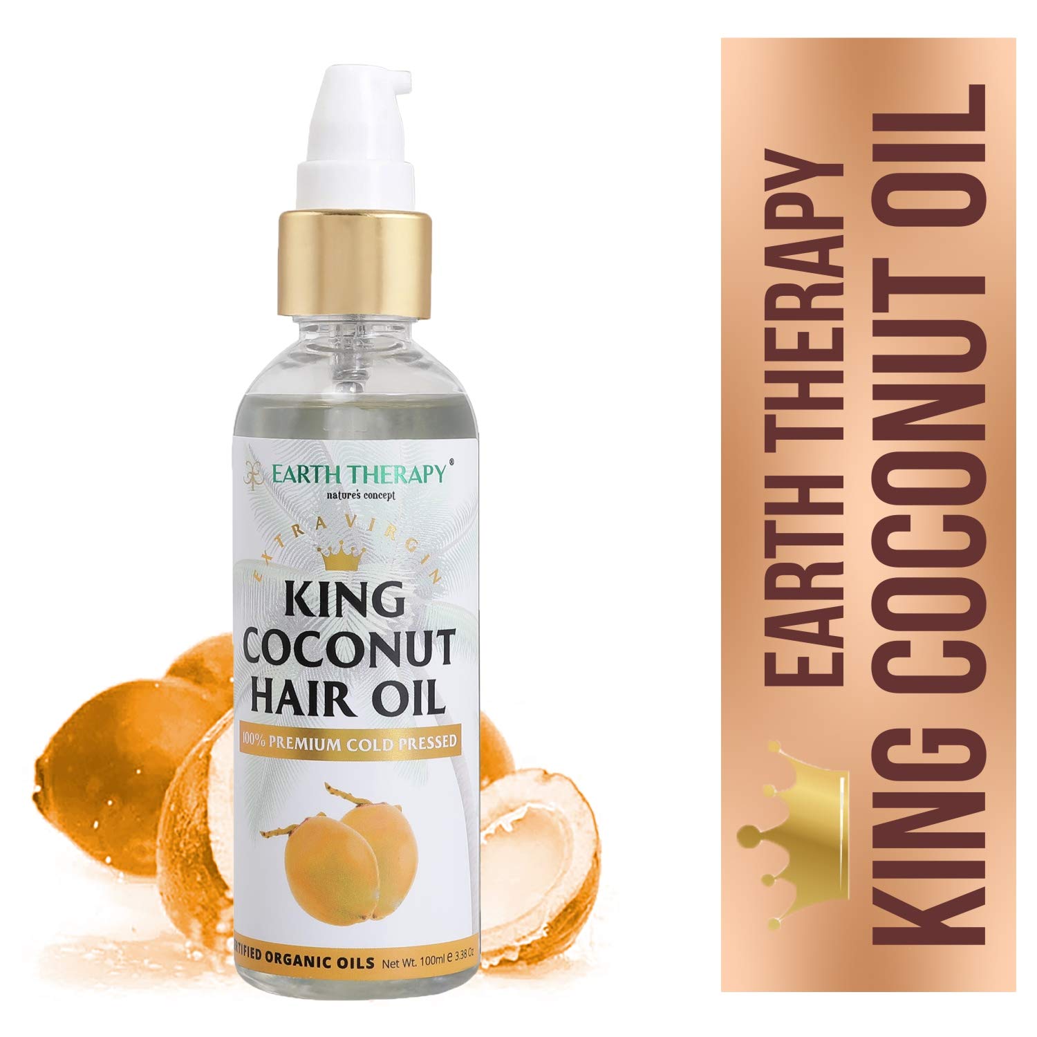 Organic Coconut Oil for Hair & Skin - 100% Pure, Cold-Pressed, 100ml - Perfect for Moisturizing, Cooking & DIY Beauty Recipes