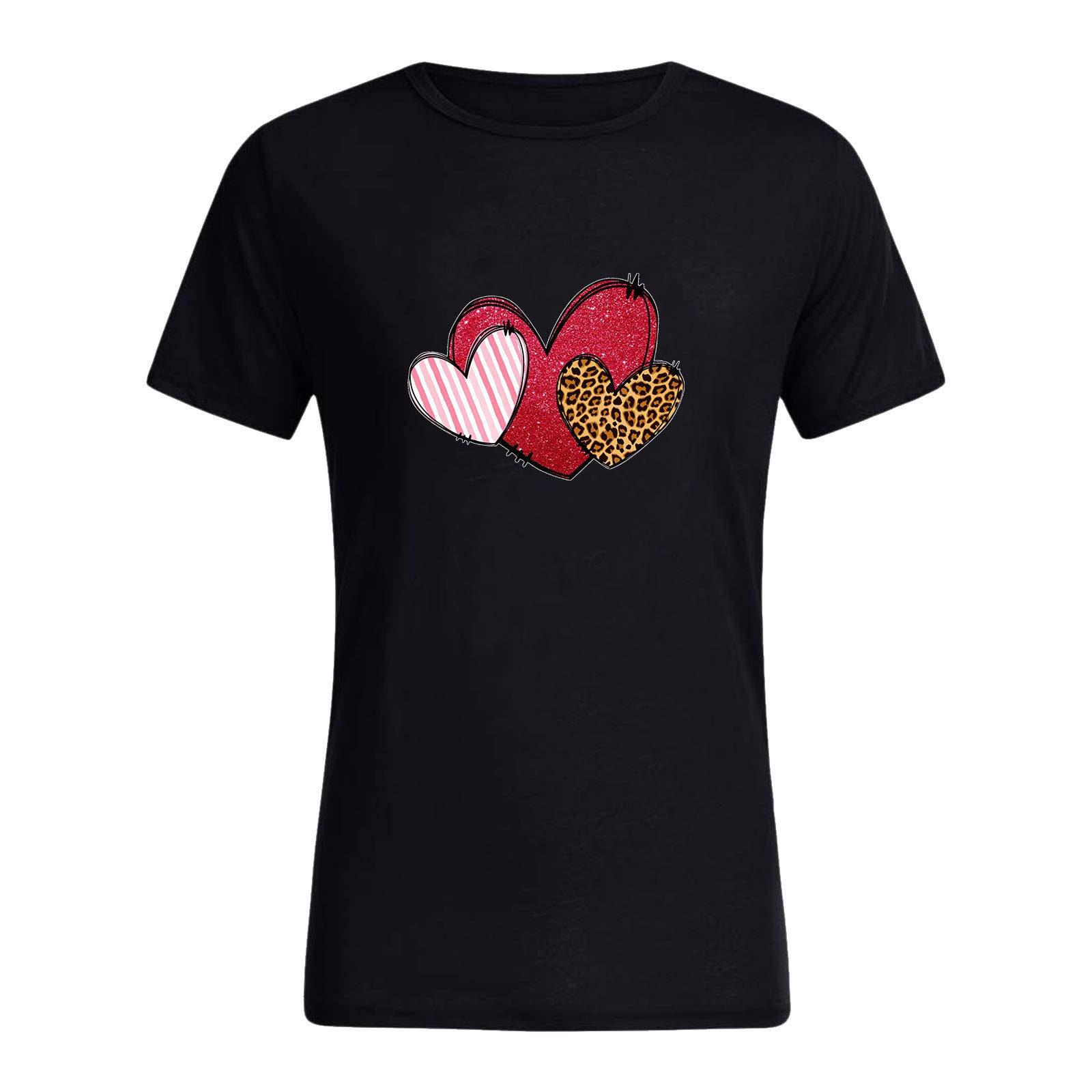 Valentine's Day Short Sleeve Casual Blouse for Women - Cute Printed Summer Tops, Ladies Sweatshirt & Day Blouse | Perfect for Date Nights, Office Wear & Casual Outings