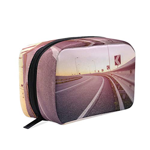 Scenic Printed Cosmetic Bag for Women - Waterproof Makeup & Toiletry Pouch Organizer - Perfect for Travel, Gym, and Daily Essentials Storage